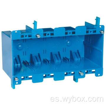 Caja de tomacorrientes de trabajo Extensor de tomacorriente de pared azul de 4 unidades Caja de tomacorriente resistente a la intemperie B468R Tomacorriente eléctrico de pared Empalme